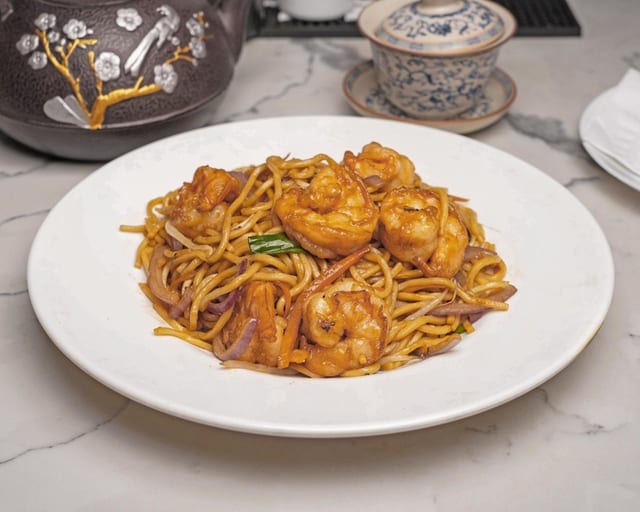 Reren Lomein with Shirmp 虾肉捞面 （6 Pic Shirmp）.