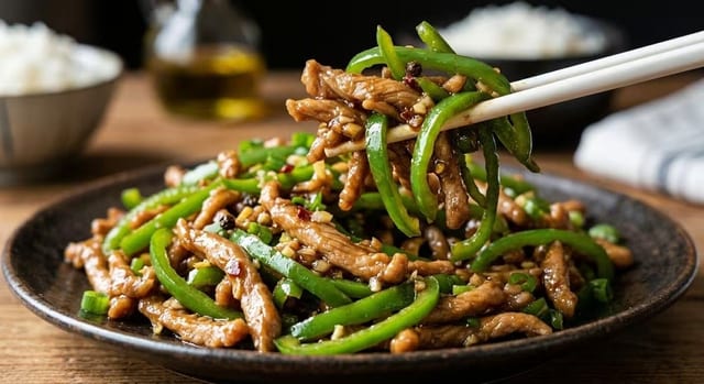 Chill Pepper Stir-Fried Pork 辣椒爆炒肉.