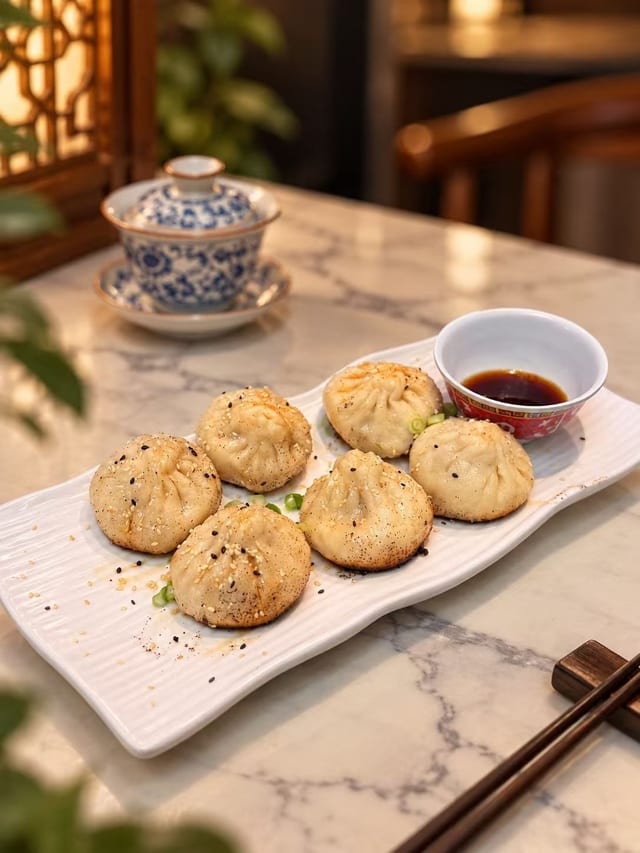 Pan Fried Pork Bun 上海生煎包 (6).