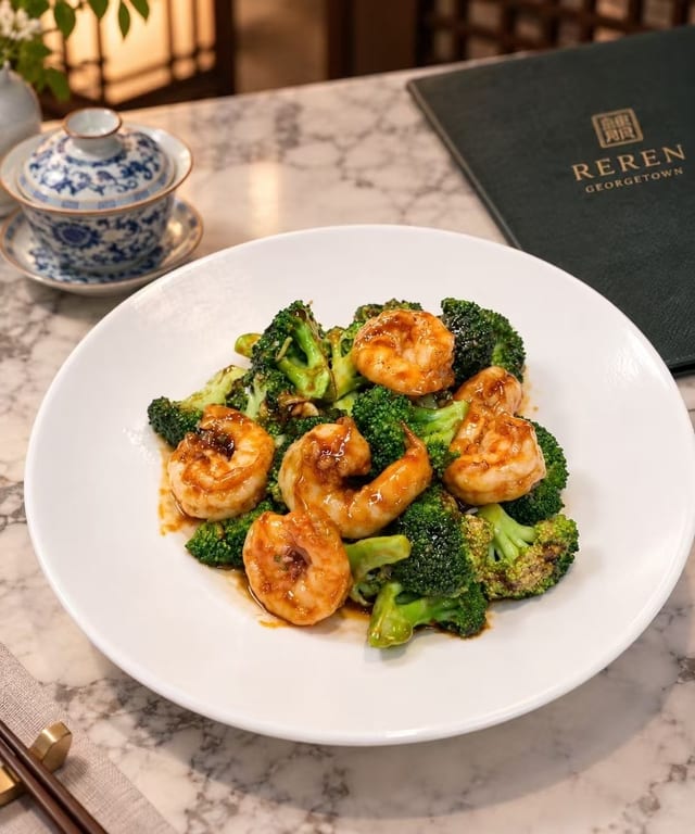 Stir-Fried Broccoli Shirmp 芥蓝虾 （8Pic）.