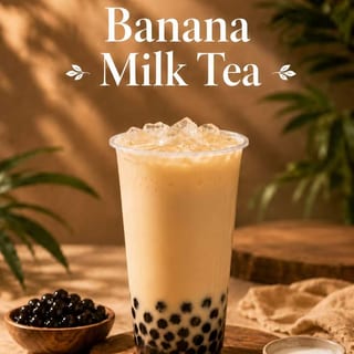 Banana Boba Milk Tea
