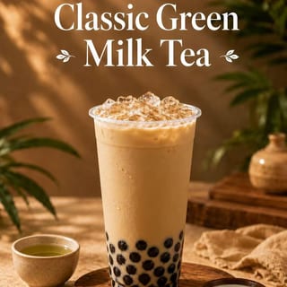Classic Green Boba Milk Tea